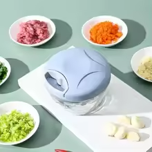 500/900ML Manual Meat Grinder & Garlic Press – Multi-Function Vegetable Chopper for Kitchen