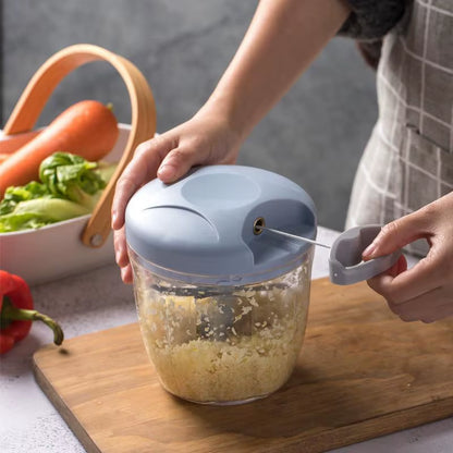 500/900ML Manual Meat Grinder & Garlic Press – Multi-Function Vegetable Chopper for Kitchen