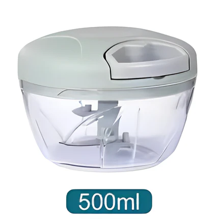 500/900ML Manual Meat Grinder & Garlic Press – Multi-Function Vegetable Chopper for Kitchen