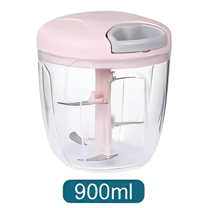 500/900ML Manual Meat Grinder & Garlic Press – Multi-Function Vegetable Chopper for Kitchen